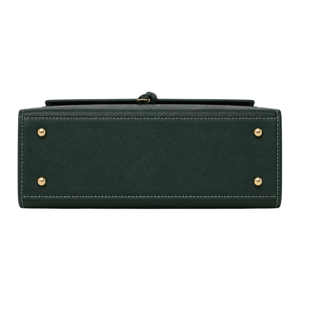 Bagique Green Knot Signature Satchel Handbag