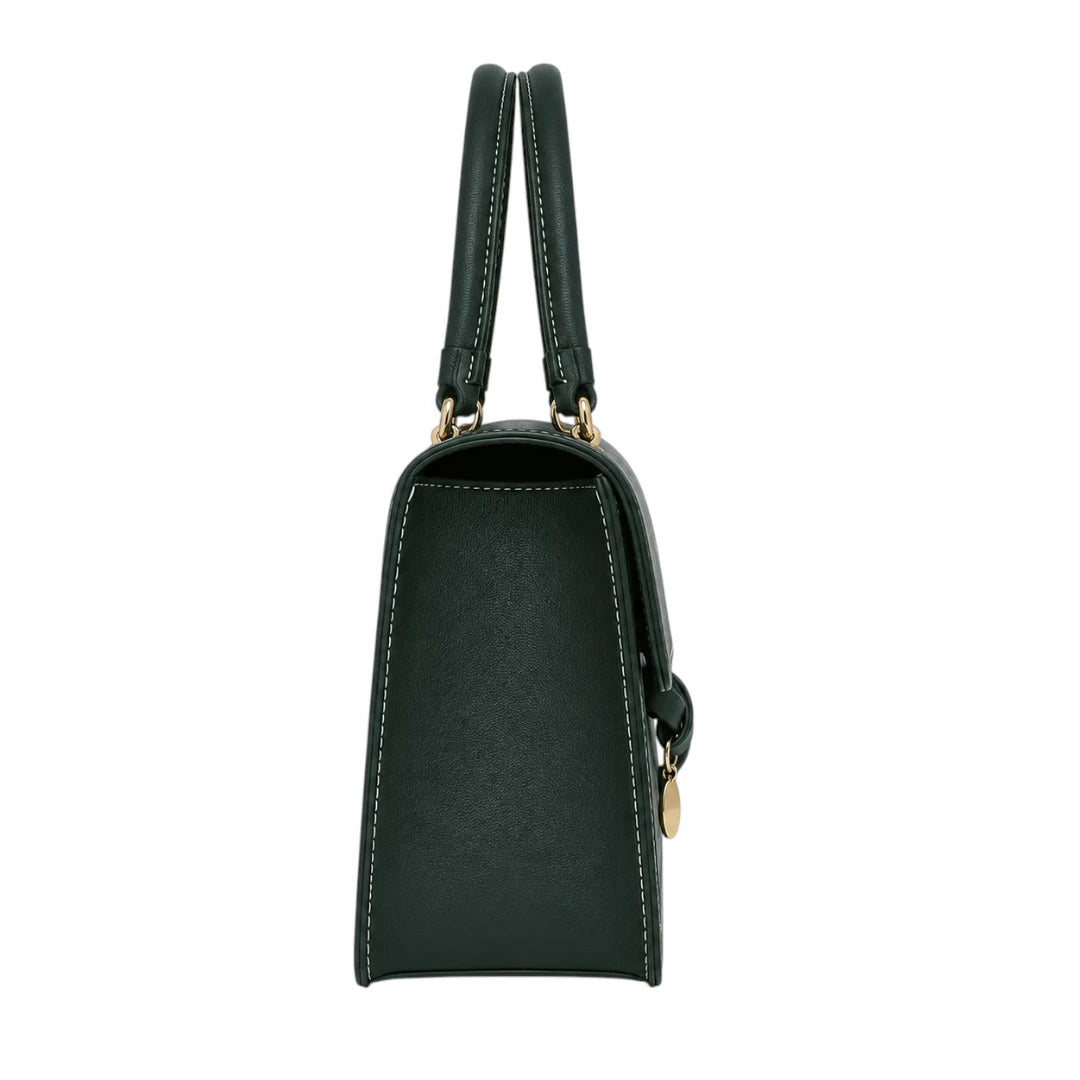 Bagique Green Knot Signature Satchel Handbag