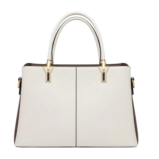Bagique White Luxe Executive Tote