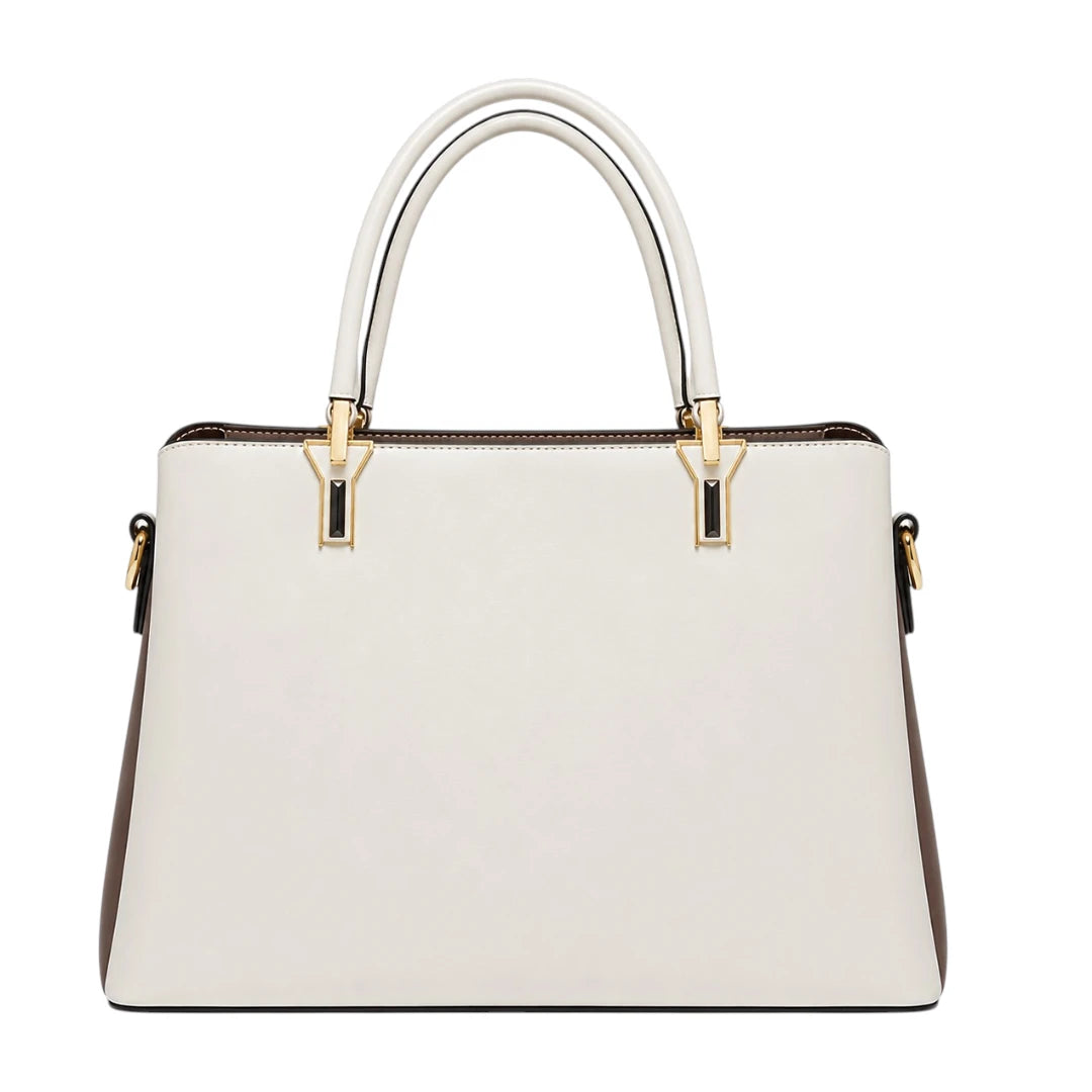 Bagique White Luxe Executive Tote